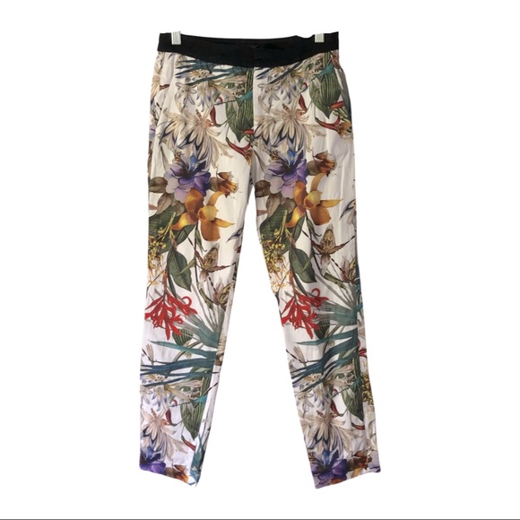 Zara Pants - Zara Tropical Floral Print Trousers Size XS